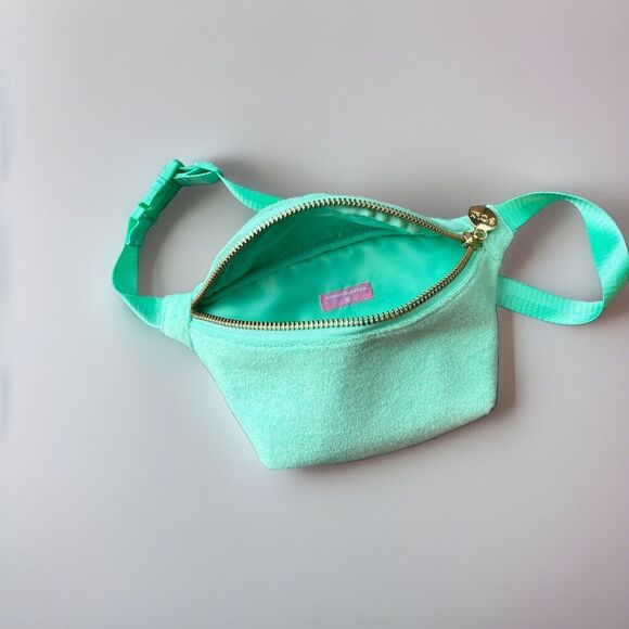 Stoney Clover Lane For Target Green Belt Bag Terry Cloth Zip Fanny Pack - Picture 1 of 5